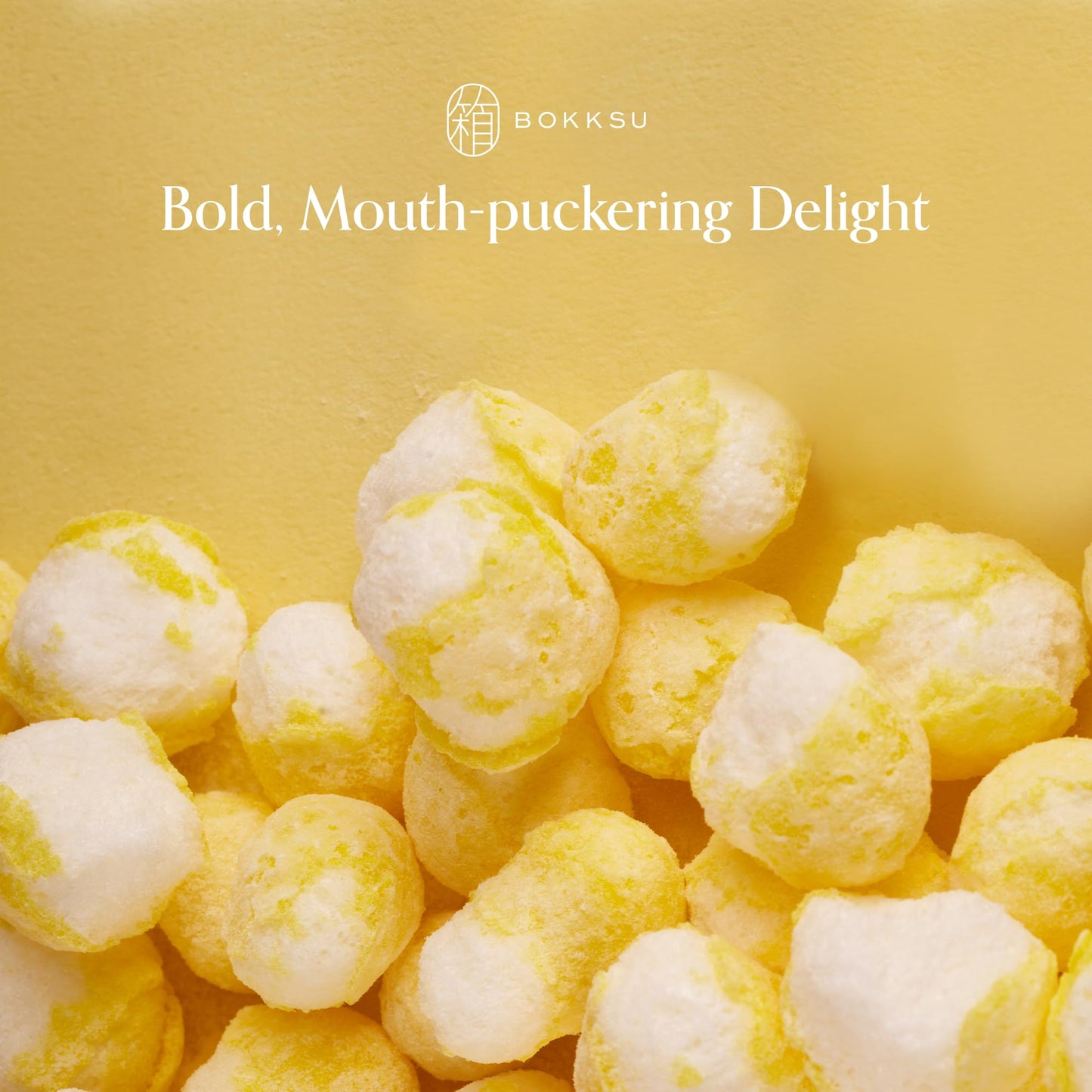 Bokksu Sour Yuzu Candy Bites - 2-Pack Freeze-Dried Sour Candy Dusted with Real Yuzu Powder, Crunchy, Melt in Your Mouth, Bite-Sized, Japanese-Inspired