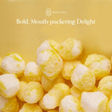 Bokksu Sour Yuzu Candy Bites - 2-Pack Freeze-Dried Sour Candy Dusted with Real Yuzu Powder, Crunchy, Melt in Your Mouth, Bite-Sized, Japanese-Inspired