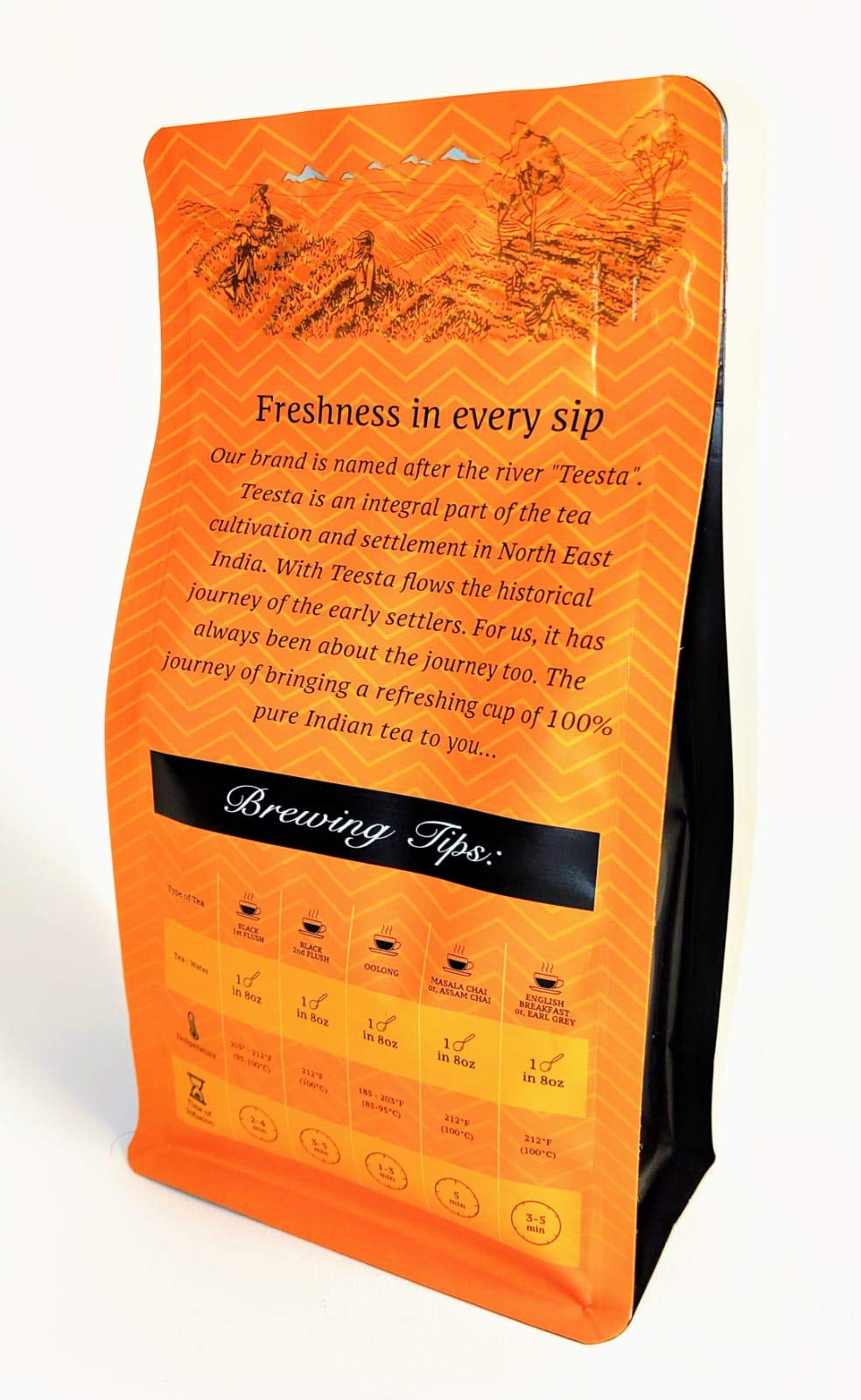 TEESTA - Original Indian Spiced Masala Chai | 7.06oz / 200gm / 90cups | Loose leaf chai tea | 100% Natural spices, No added flavoring & High Energy