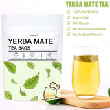 Yerba Mate Tea Bags - Unsmoked Yerba Mate, Hi-Caffeine - Organic Detox Tea - Rich in Chlorophyll, Antioxidants and Vitamins & Boost Energy, 50 Count