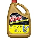 Clorox Liquid-Plumr Pro-Strength Clog Destroyer, Liquid Drain Cleaner, 80 Fluid Ounces (Package May Vary)
