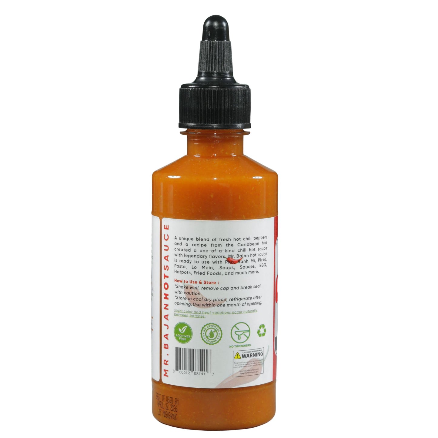 Mr. Bajan Caribbean Vietnamese Hot Sauce, Level 2 in 11 oz.