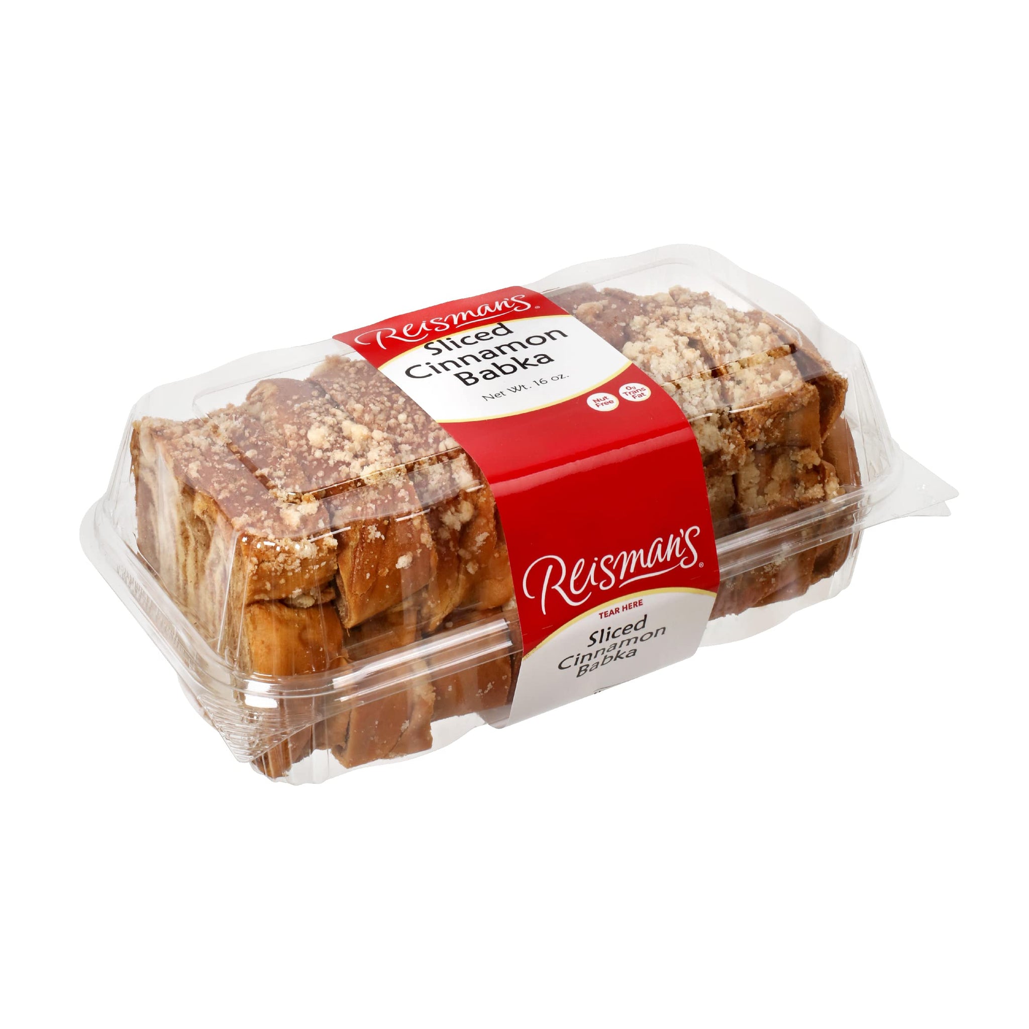 Reisman's Bakery Cinnamon Babka Cake, Fresh Dessert, Nut-Free and Dairy-Free Cinnamon Cake, OU Kosher-Certified Babka Bread, 1 lb, Pack of 4