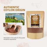 Soeos Organic Ceylon Cinnamon Powder, 16oz (454g), Premium Ground Cinnamon, Non-GMO, Gluten-Free, Freshly Packed