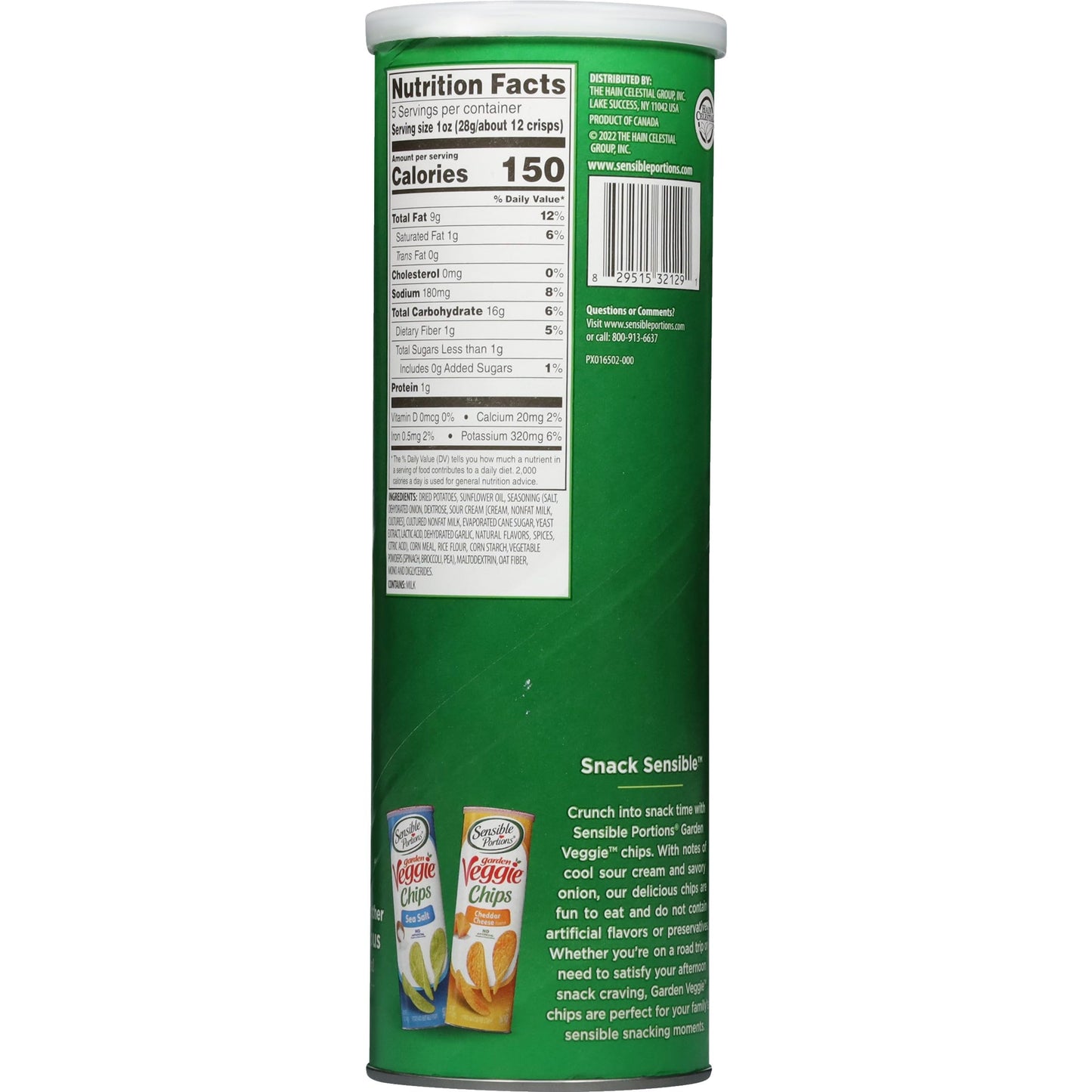 Sensible Portions Stacked Garden Veggie Chips, Sour Cream and Onion, 5 oz