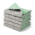 kimteny Cleaning Cloths Kitchen Towels Microfiber Washcloths Lint Free Dish Cloth Reusable Dishtowels Household Super Absorbent Fast Drying, 10"x10"