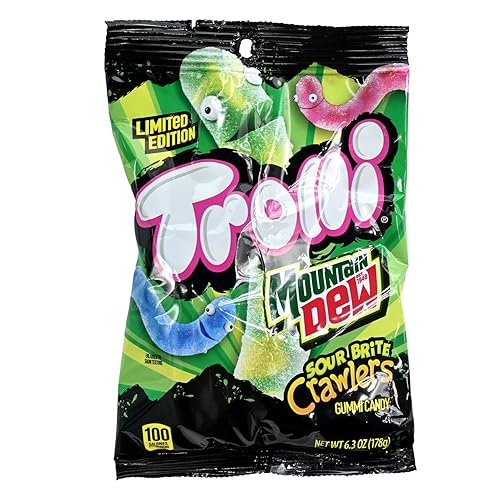 Trolli Mountain Dew Sour Brite Crawlers 6.3 oz. Bag