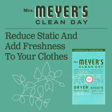 Mrs. Meyer's Clean Day Dryer Sheets, Basil Scent, (Pack of 3)