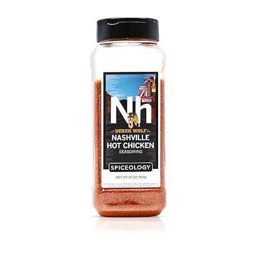 Spiceology - Derek Wolf Nashville Hot Chicken Seasoning - Spicy BBQ Rub for Chicken Wings, Pork Chops, Shrimp, Steak, and More - Bold and Flavorful