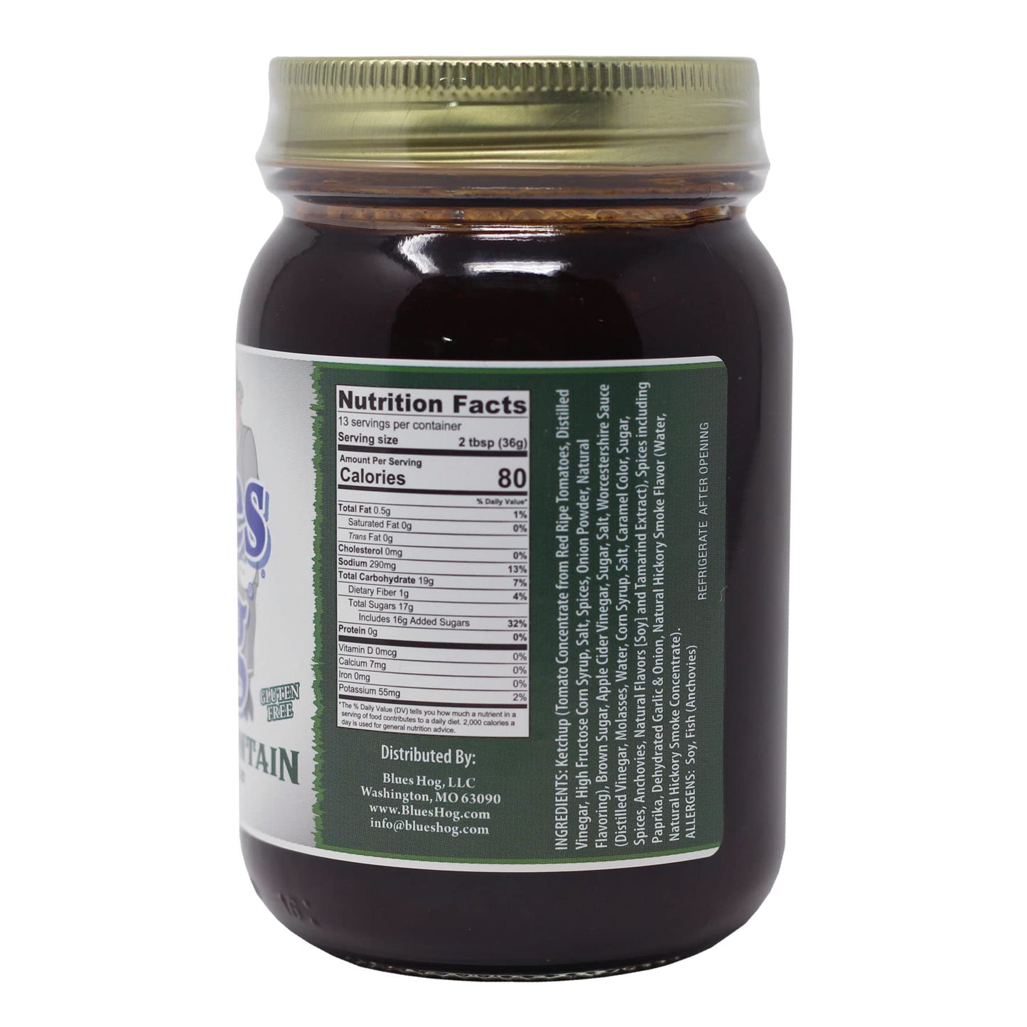Blues Hog Smokey Mountain Barbeque Sauce, Natural Hickory Smoke BBQ Sauce Gluten-Free, Made in the USA, 19 oz
