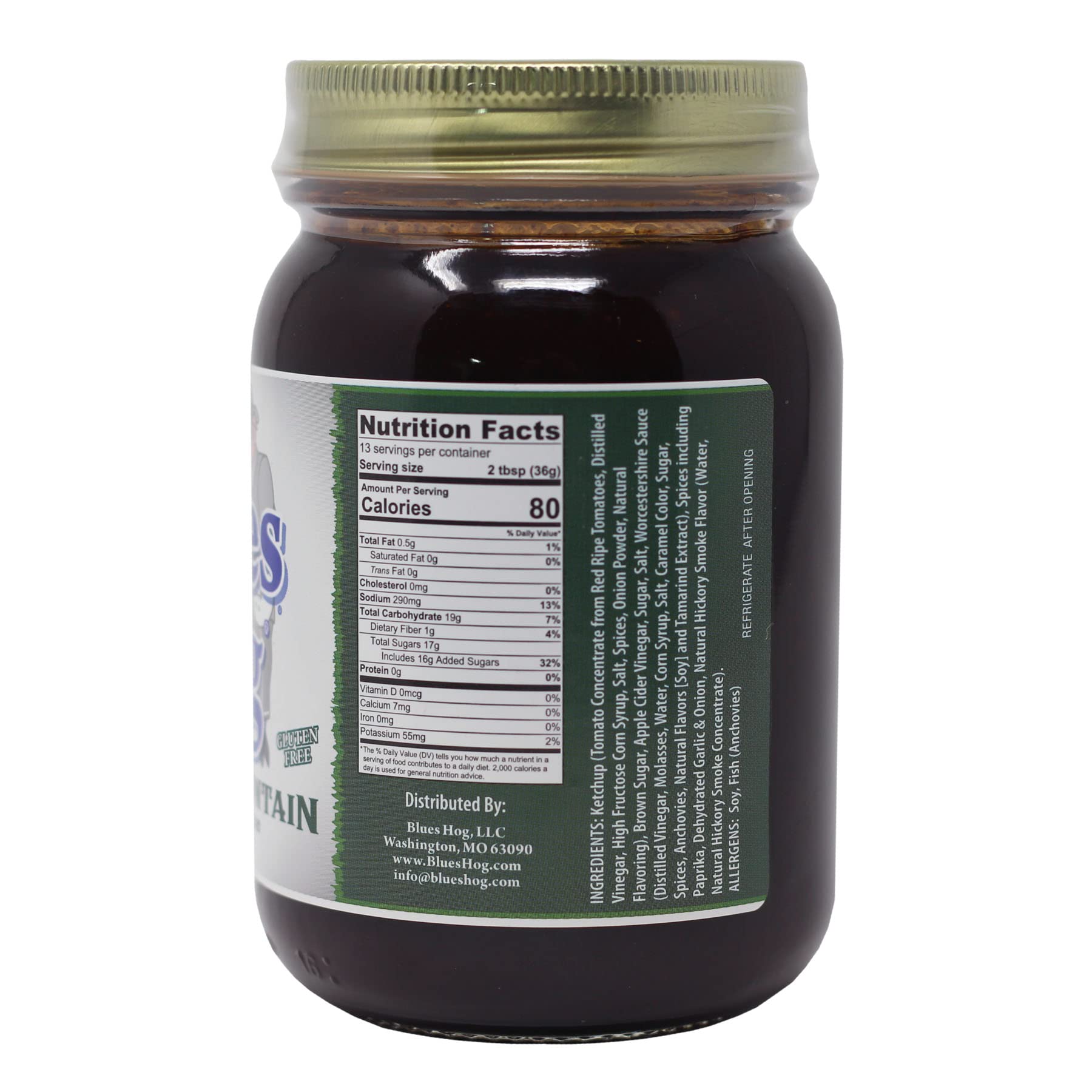 Blues Hog Smokey Mountain Barbeque Sauce, Natural Hickory Smoke BBQ Sauce Gluten-Free, Made in the USA, 19 oz