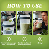 Freeze-Dried Kale Meal Replacement Shake | Powder with Oat & Chia Seeds, Plant Protein Rich Superfood Blend, Supports Energy, Digestive Support