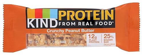 KIND Protein Bar, Crunchy Peanut Butter, Gluten Free, 12g Protein, 1.76 Ounce Bar Sample