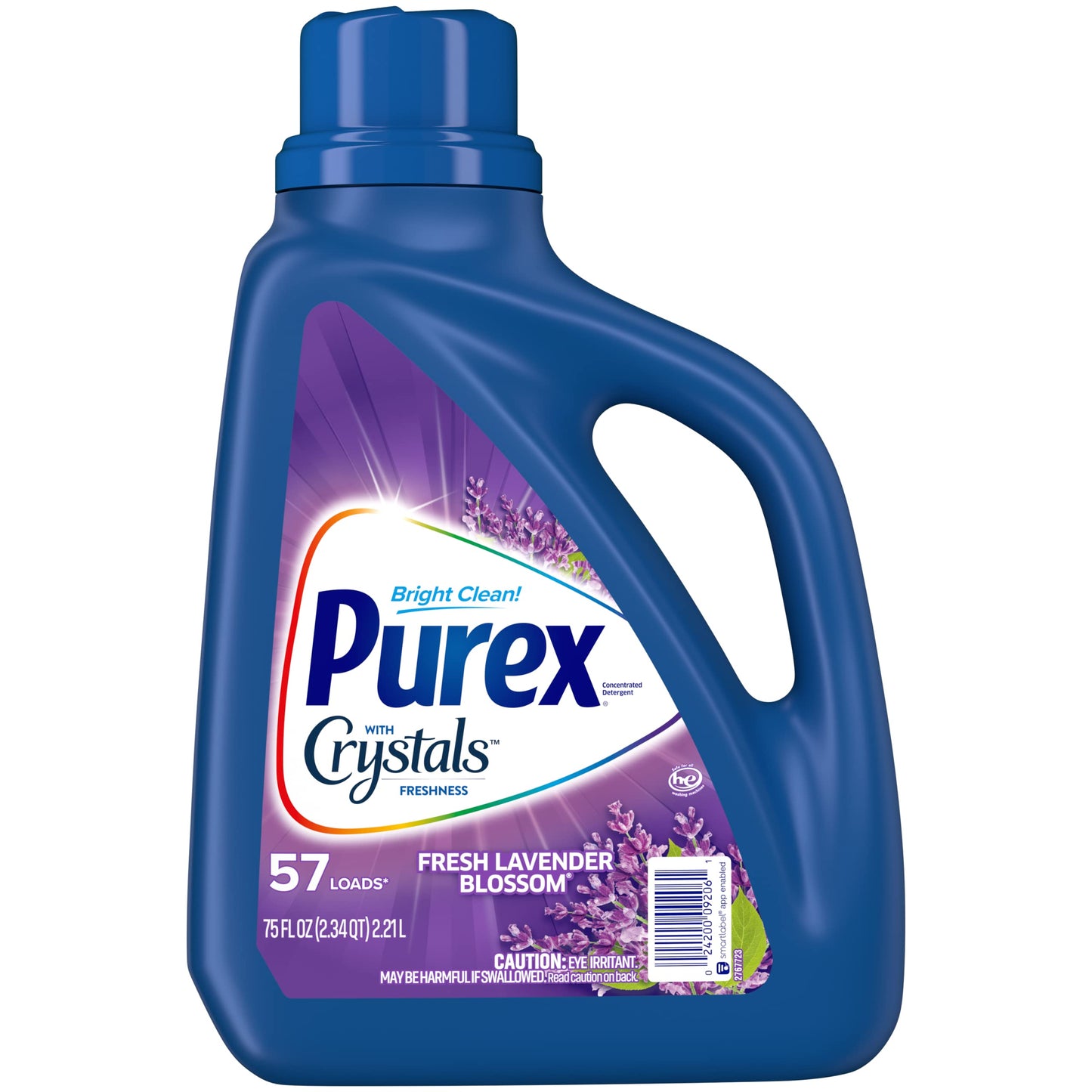 Purex Liquid Laundry Detergent with Crystals Fragrance, Fresh Lavender Blossom, 75 oz (50 loads)