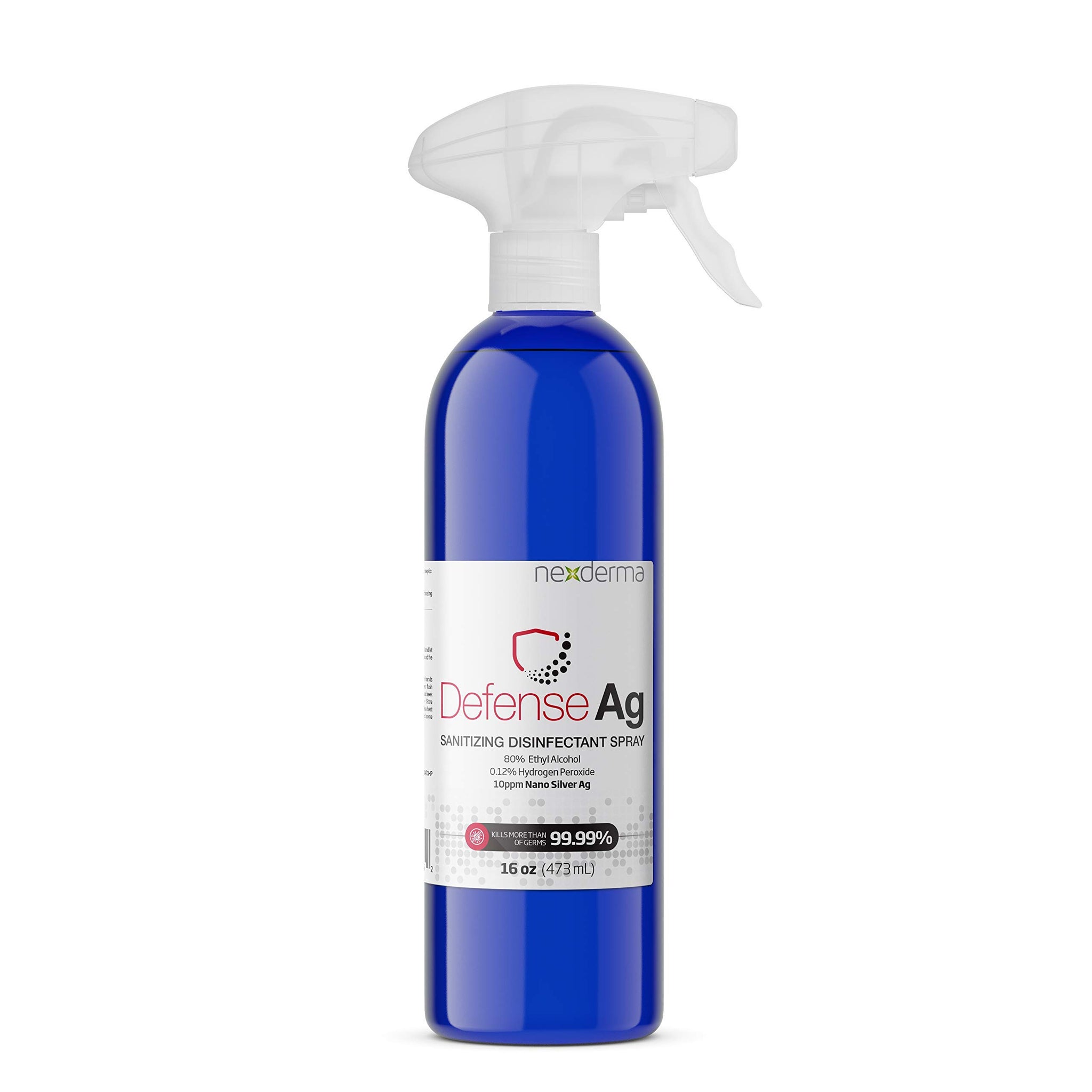 NEXDERMA Multi-Purpose Sanitizing Spray (not for Hands) | 80% Ethyl Alcohol, Goodness of Silver, Herbal Essential Oil, Water and Hydrogen Peroxide |