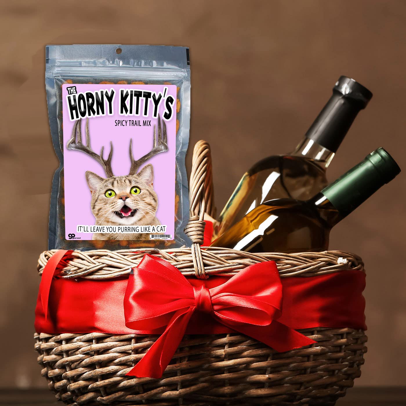 Horny Kitty Spicy Trail Mix - Cat Lover Stocking Stuffers - Cat Stuff - Nuts Gift Basket - Cajun Trail Mix - Funny Cat Themed Gifts - Cat People