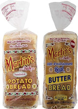 Martin's Famous Pastry Potato Bread Variety Pack- 18 oz. Bags (2 Loaves)