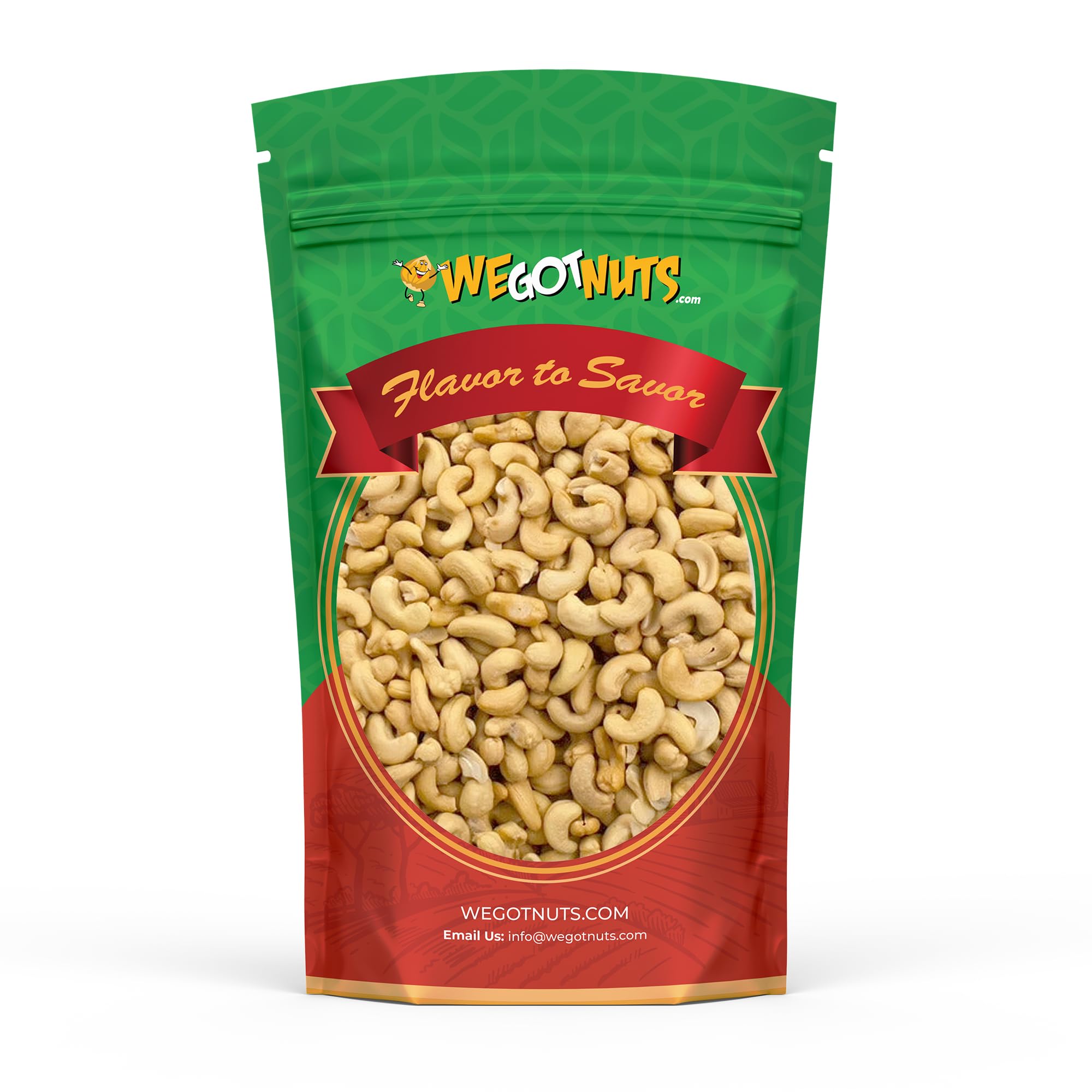 Raw Whole Unsalted Cashews - Premium Quality Kosher Raw Cashews By We Got Nuts - Oil-Free Natural, Healthy & Diet-Friendly Snack - Gourmet Savory