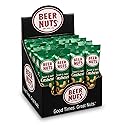 BEER NUTS Individual Tube Bags Display, Sweet & Salty Bar Nuts - Gluten Free, Kosher, Low Sodium Peanut Snacks Made In The USA (12 Pack) (12 Count