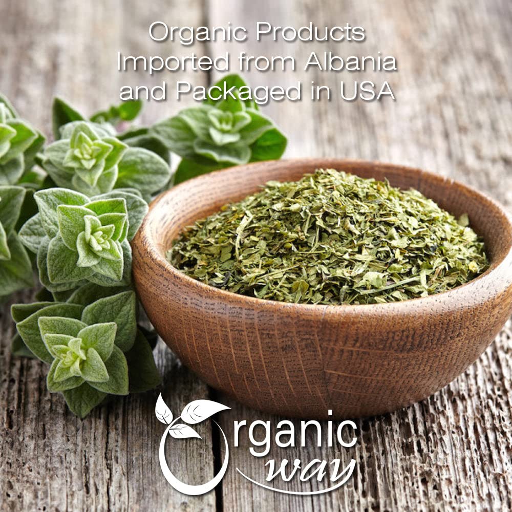 Organic Way Dried Oregano Leaf Powder (Origanum vulgare) - European Wild-Harvest | Vegan, Non GMO & Gluten Free | Origin - Albania (1/4LBS / 4Oz)