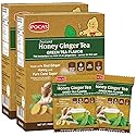 Pocas Honey Ginger Instant Tea Powder, Green Tea Flavor 2-Pack, Real Ginger Extract & Honey, 20 Packets per Box