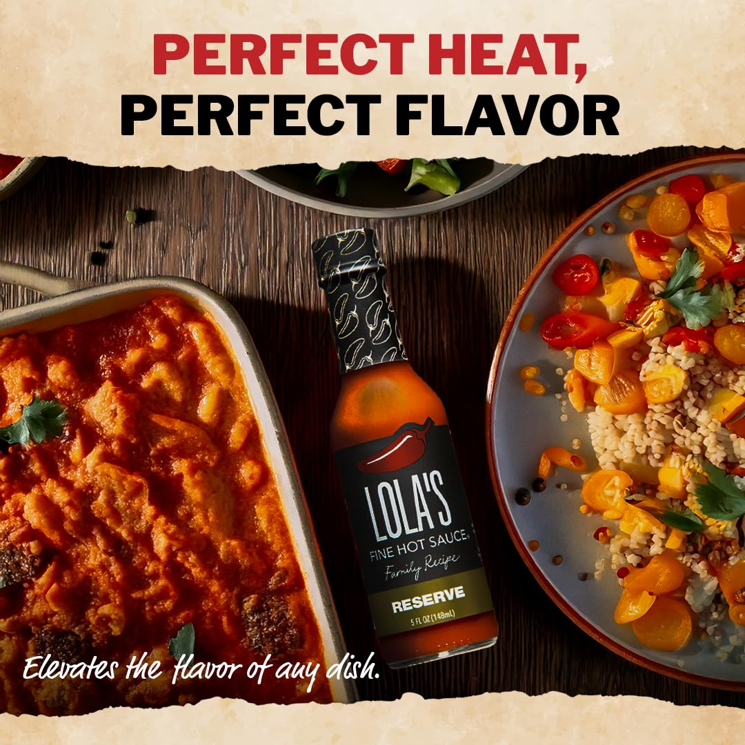 Lola’s Family Reserve Hot Sauce | Carolina Reaper & Habanero Blend | Ultra Spicy | 0 Calories, 0g Fat, Low Sodium | All-Natural, Vegan, Gluten-Free |
