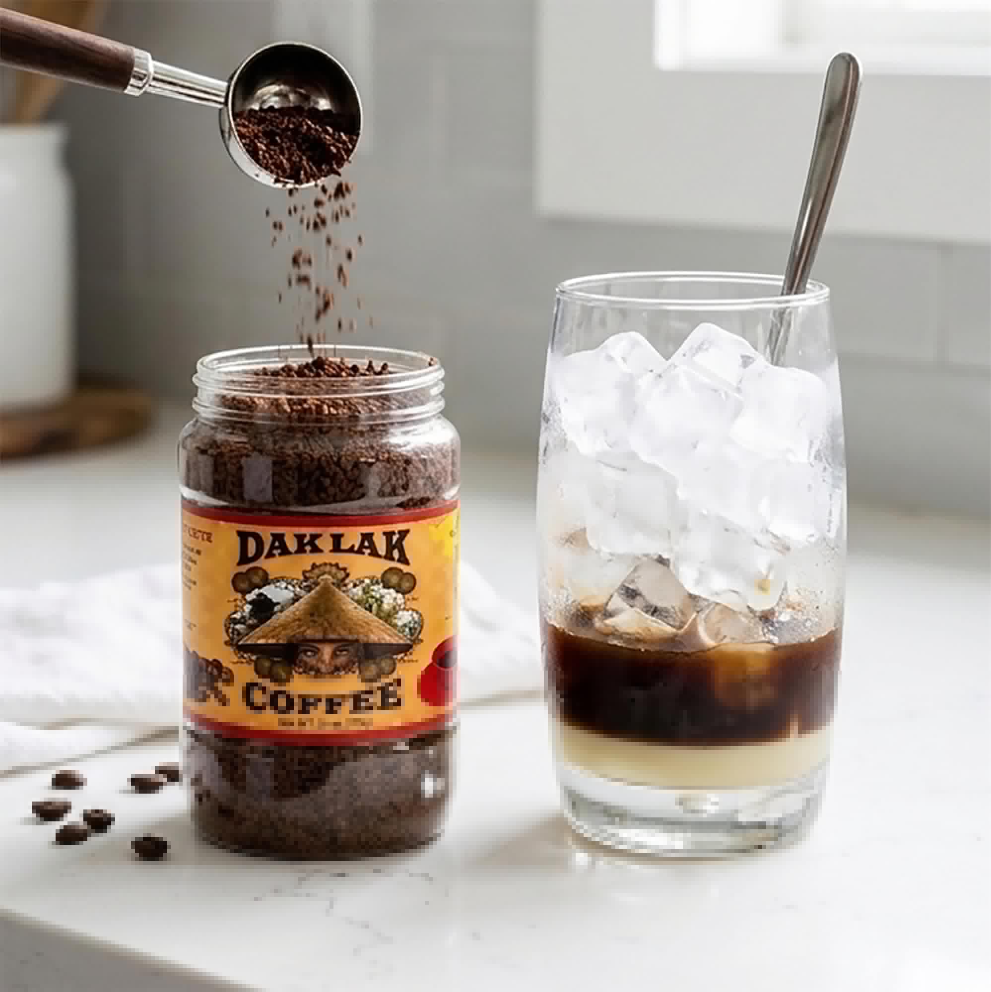 Dak Lak 100% Freeze Dried Vietnamese Instant Coffee, 175 Gram Jar