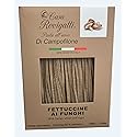 Fettuccine with Mushroom (Pack of 4) - Funghi Italian Pasta From the Region of Di Campofilone- Imported Italian Gourmet Egg Pasta- 8.8 ounces / 250