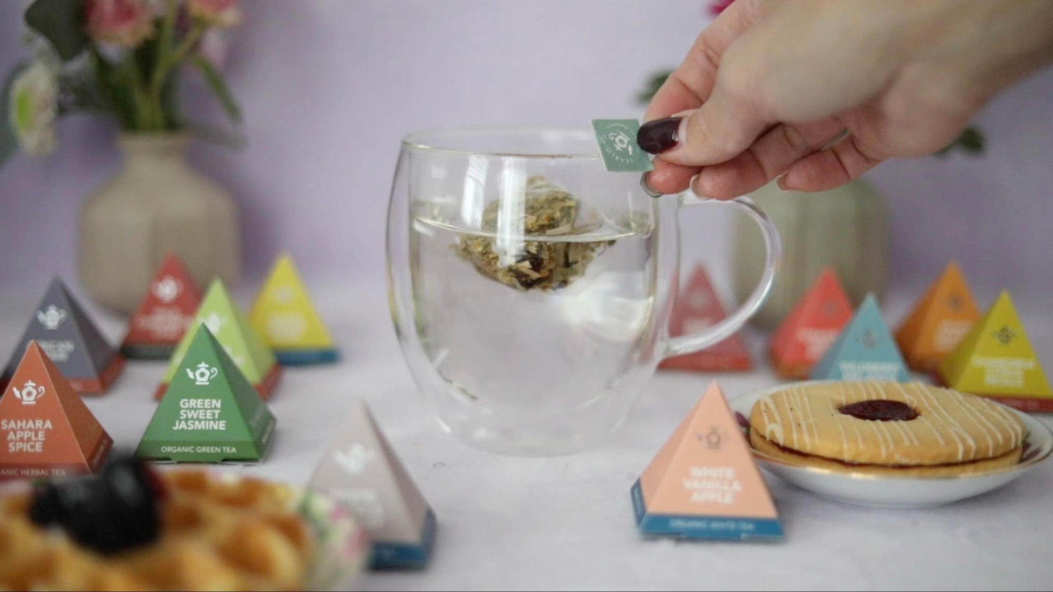 Teabloom - World's Finest Pyramid Tea Collection, 24 Varieties of USDA Certified Organic & Kosher Teas - Black Tea, Green Tea, White Tea, Oolong Tea