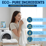 Planet True Eco-Friendly Laundry Detergent Sheets - 60 Loads (30 Sheets) Fresh Scent - Concentrated, Quick-Dissolve, Travel-Friendly & Hypoallergenic
