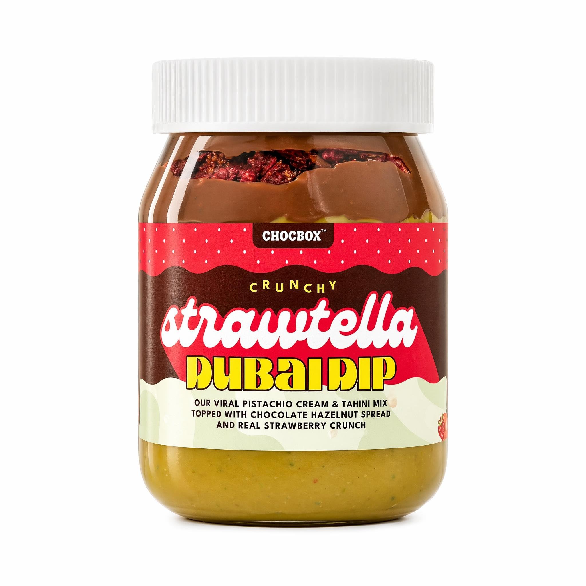 Strawtella: Dubai Dip with Hazelnut Cream & Crunchy Strawberries