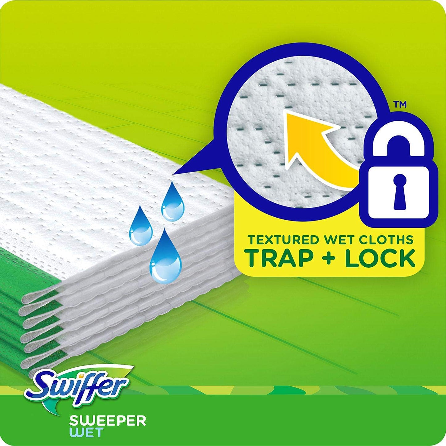 Swiffer Sweeper Wet Cloth Refill, White 64 Count