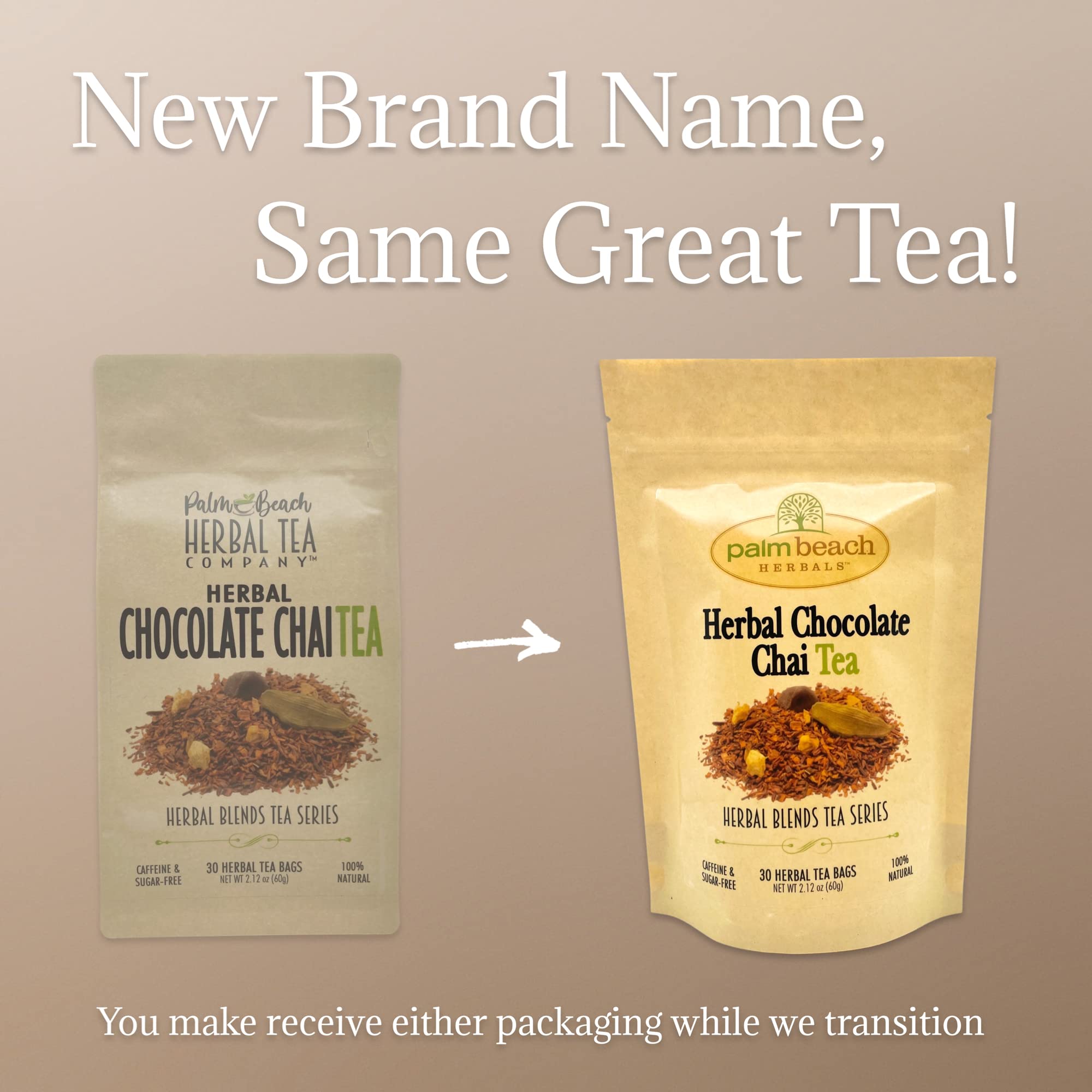 Palm Beach Medicinal Herbs - Herbal Chocolate Chai Tea, 30ct
