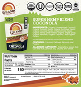 Grandy Organics Super Hemp Blend Coconola Gluten Free Granola - Certified Organic, Keto Certified, Non-GMO, Grain Free, Paleo Friendly, Low Carb