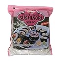 "Shirakiku Sushi Nori Seaweed - Japanese Sushi Nori Roasted Seaweed Sheets for Sushi Rolls | Perfect for Soups, Tofu, and Salads | Pack of 1 Contains