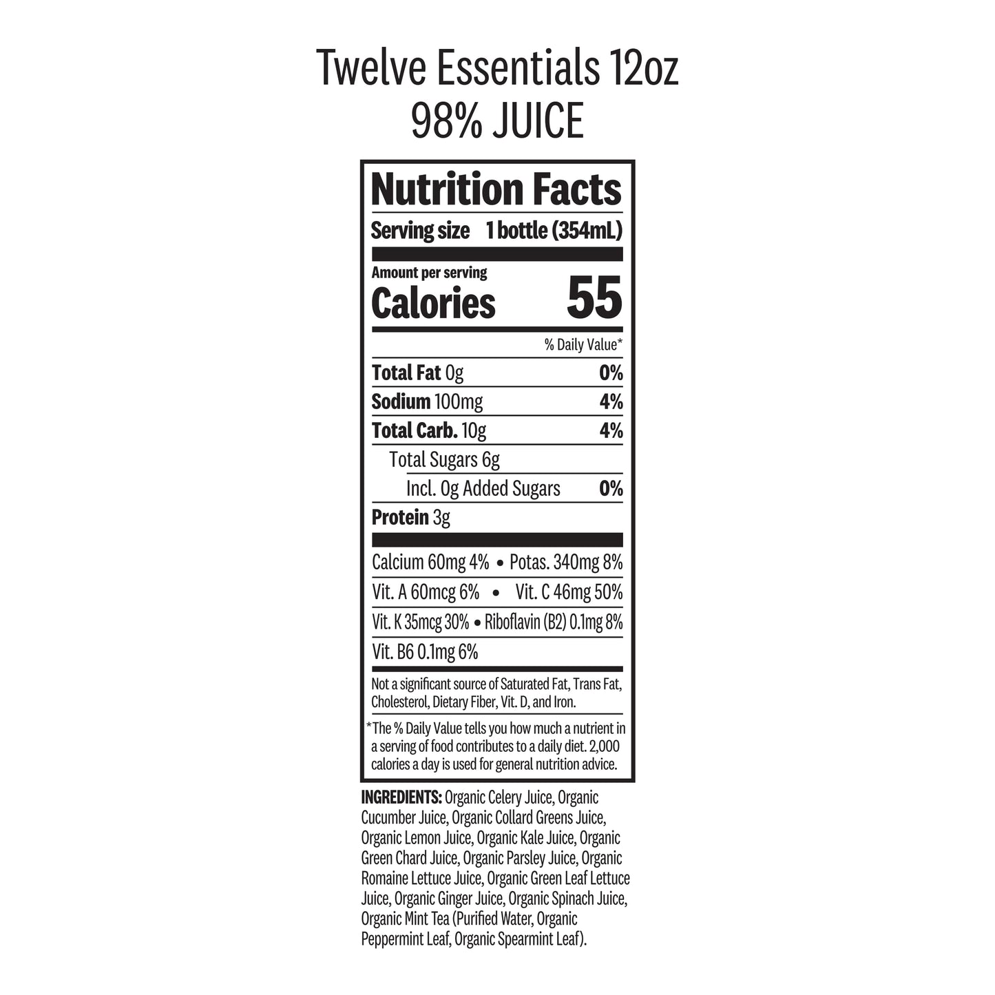 Suja Organic Cold-Pressed Twelve Essentials Green Juice, 12 fl oz