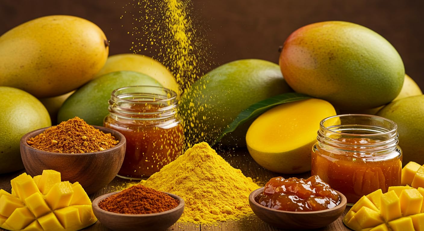 Indus Farms Freeze Dried Mango Powder | 100% Alphonso Mangoes, Single Ingredient | Vitamin C & A | Natural Tropical Flavor for Smoothies, Baking