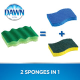 Dawn Power Clean Wedge-Shaped Scrubber Sponges, Pack of 3, Green