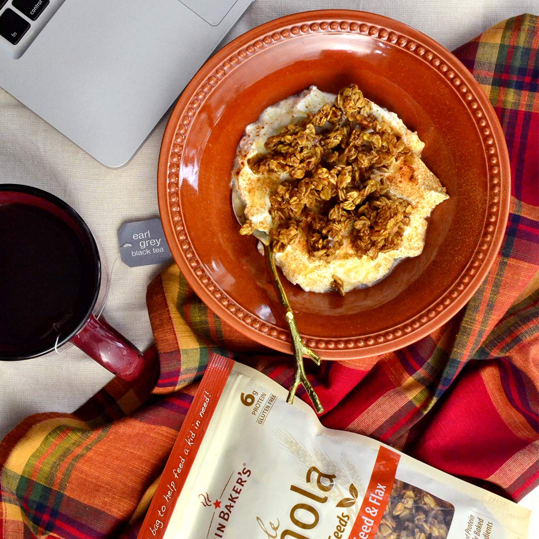Erin Baker's Homestyle Granola, Pumpkin Seed & Flax, Gluten-Free, Ancient Grains, Vegan, Non-GMO, Cereal, 12-ounce bag