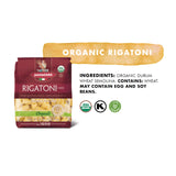 PASTA ZARA - Rigatoni - Organic - 100% Italian Pasta, Made with Durum Wheat Semolina Flour, Non GMO, Kosher (1 LB. BAG) - Consistently al Dente.