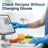 Schneider Blue Vinyl Synthetic Exam Gloves, Large, Case of 1000, 4-mil, Powder-Free, Latex-Free, Non-Sterile, Disposable Gloves