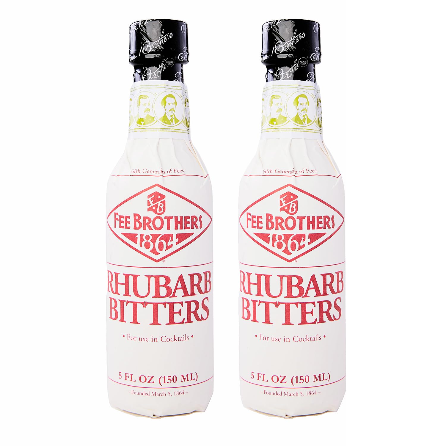 Fee Brothers Rhubarb Cocktail Bitters - 5 oz - 2 Pack