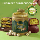 Dubai Chocolate Filling by Dubayy, Viral Pistachio Chocolate Spread with Kataifi Crisp, Luxury Dessert Dip for Waffles, Pancakes, Bread, Desserts