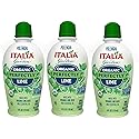 Italia Garden Organic Perfectly Lime Juice - 4 fl oz Bottle (Pack of 3) - 100% Organic Lime Juice - Perfect for Cooking, Drinks, Marinades & More