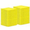Cleanex Microfiber Cleaning Cloth for Kitchen & households, Towels for Cars. (300gsm) (Pack of 24 Yellow)