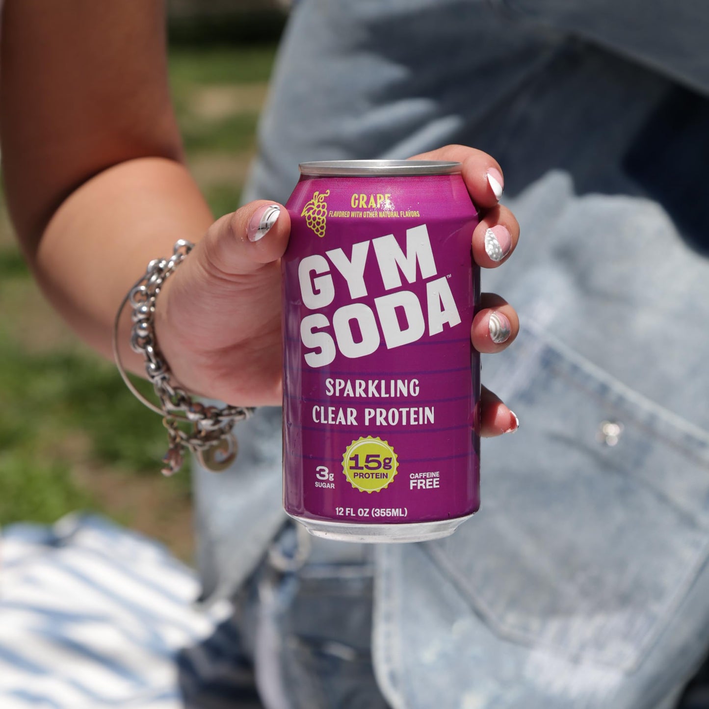 Gym Soda Sparkling Clear Protein Soda, 15g of Clear Whey Protein, Lion’s Mane, L Theanine, Low Sugar, Naturally Sweetened, Lightly Carbonated