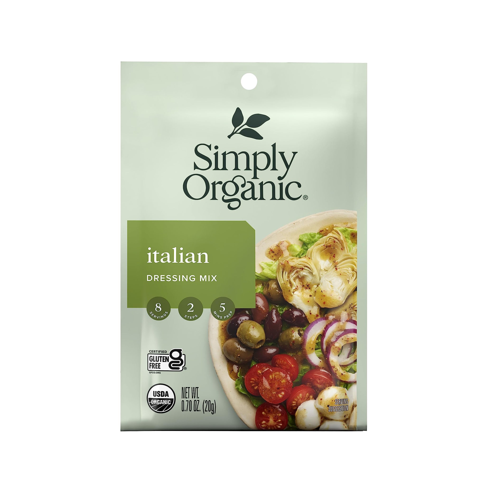 Simply Organic Italian, Certified Organic, Kosher, Mixes Salad Dressings | 0.7 Ounce (Pack of 3)