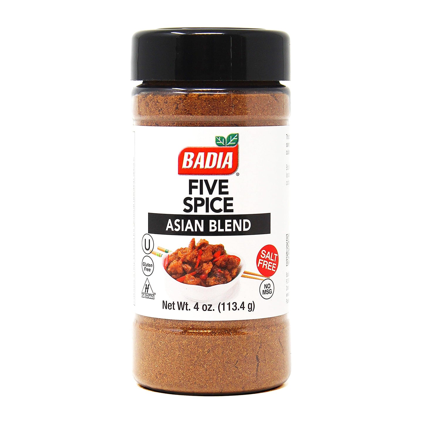 Badia Five Spice Asian Blend, 4 oz - Sweet Aromatic Flavor - Asian Fusion Blend of Anise, Cloves, Cinnamon, Fennel & Ginger, No Salt, Gluten Free