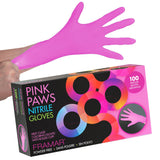 FRAMAR Pink Gloves Disposable Latex Free - Pink Nitrile Gloves Medium, Latex Free Glove Medium, Guantes De Nitrilo, For Hair Dye, Salon, Cleaning