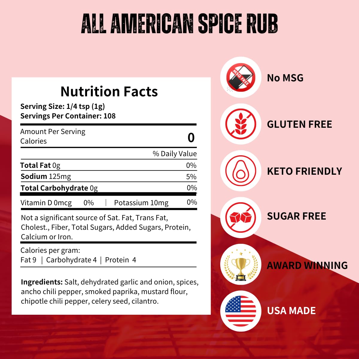Pork Barrel BBQ Spice Collection Gift Pack | Gifts for Men| 3.8 oz All American Spice, 4.5 oz Steak and 3 oz Chicken, All Purpose BBQ Rub - No MSG